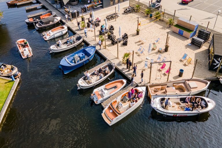 Client event in the Netherlands -Boats at the beach