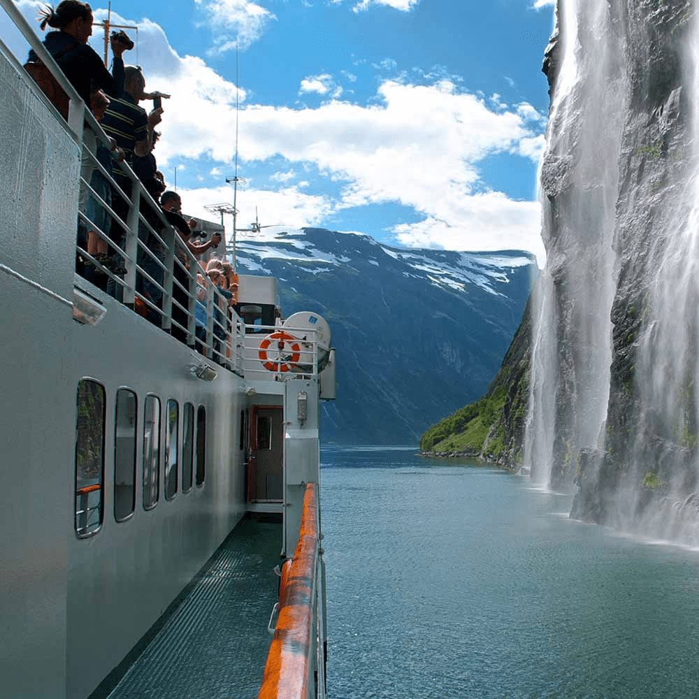 Fjord cruise event on Geirangerfjorden, Norway