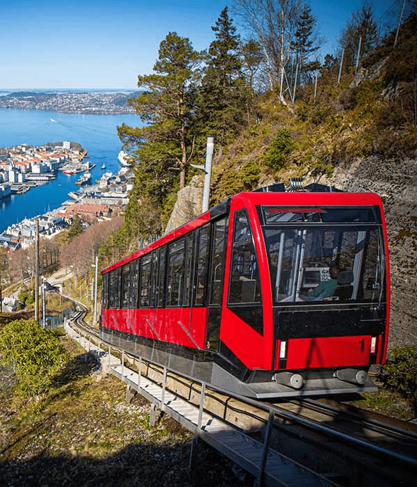 The Fløibanen funicular in Norway, an event destination