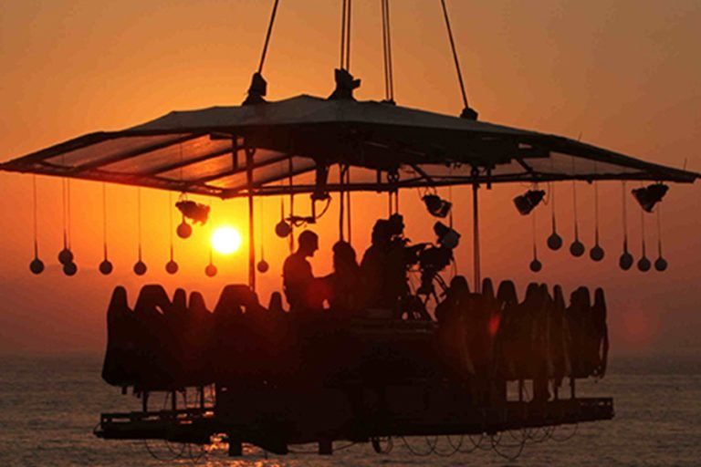 Incentive travel dinner in the sky