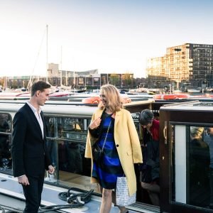 Company Event in Amsterdam Guests getting of boat ride